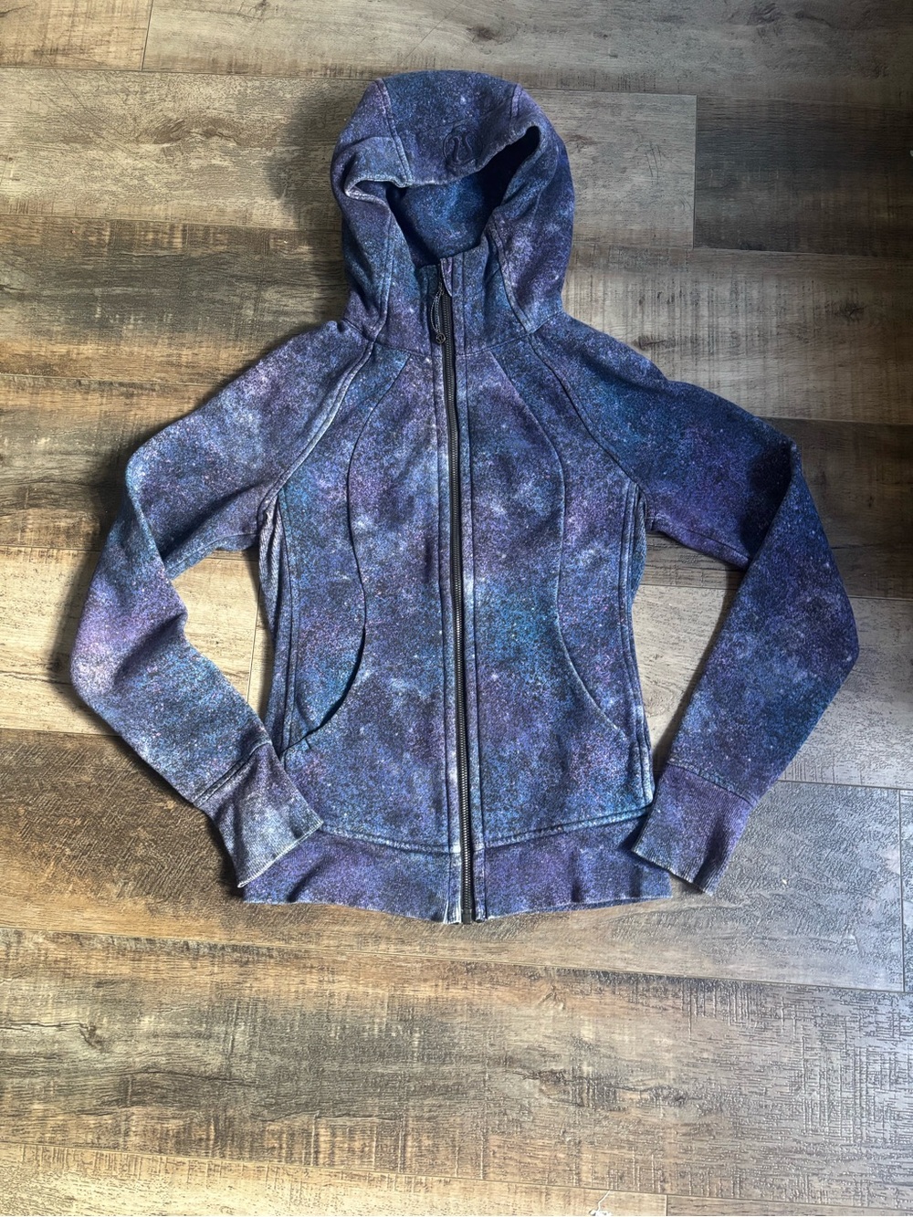 lululemon athletica Purple Galaxy-Print Hooded Zip Jacket